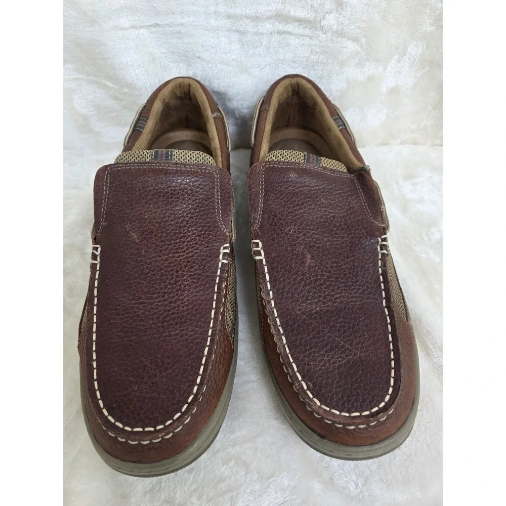 G.H. Bass & Co. Mens Brown Leather Slip On Loafer Shoes Size‎ 13